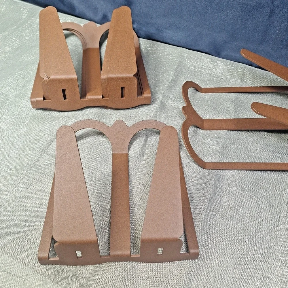 Lot of 5 Di Prima Italy 2-Bottle Corten/Farmhouse Brown Metal Table Wine Racks